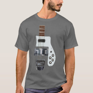 CAMISETA RICKENBACKER BASS STYLE GUITAR DIGITAL ILLUSTRATIO