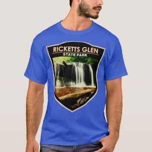 Camiseta Rickets Glen State Park Pensilvânia Watercolor B