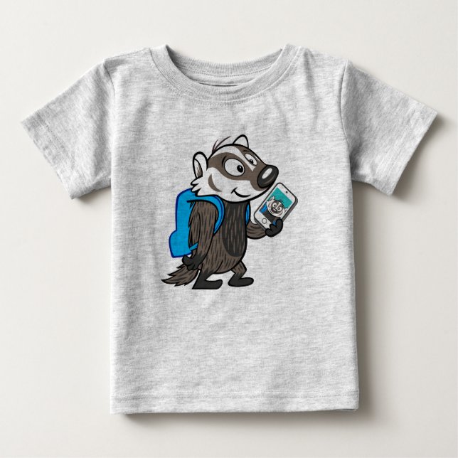 Camiseta Ricky Raccoon | Boomer Badger Selfie (Frente)
