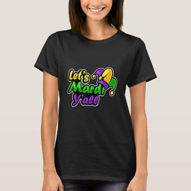 Camiseta Rico Mardi Gras Party Costume Let S Mardi Y All (Frente)