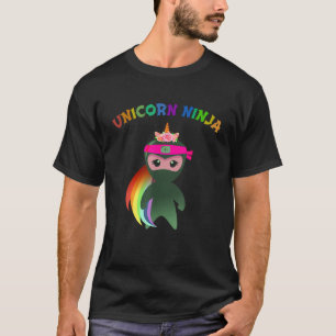 Camiseta Rico Rosa Unicorn Ninja Vestir Raparigas Espiadas 