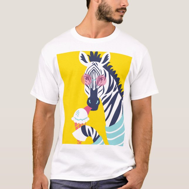 Camiseta Rico Zebra: Óculos-Sol Rosa Vintage. (Frente)