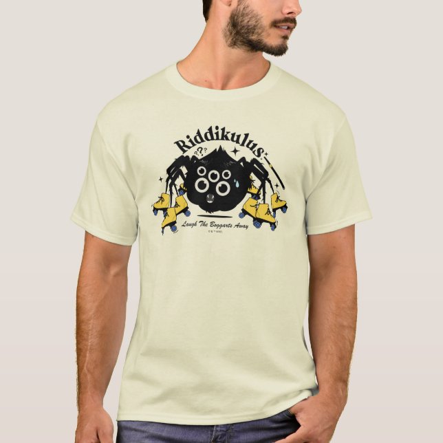Camiseta Riddikulus - Afugente os Boggarts com Riso (Frente)