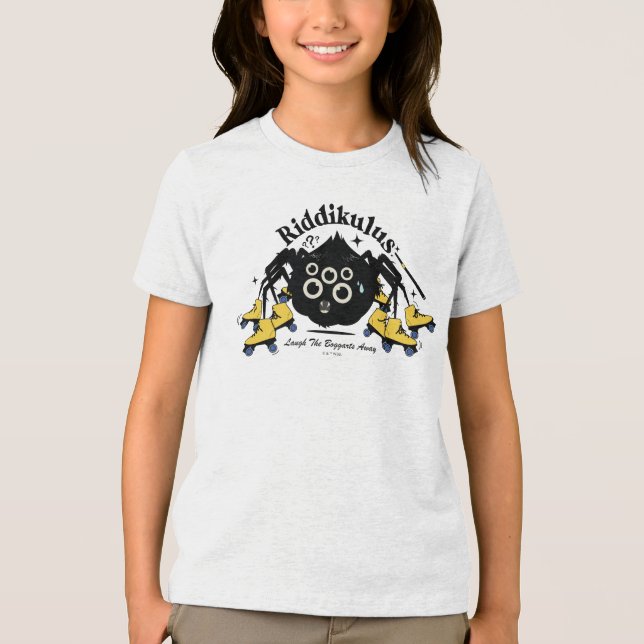 Camiseta Riddikulus - Afugente os Boggarts com Riso (Frente)