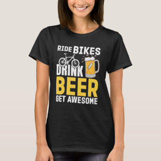 Camiseta Ride Bike Beer Beer Fica Incrível