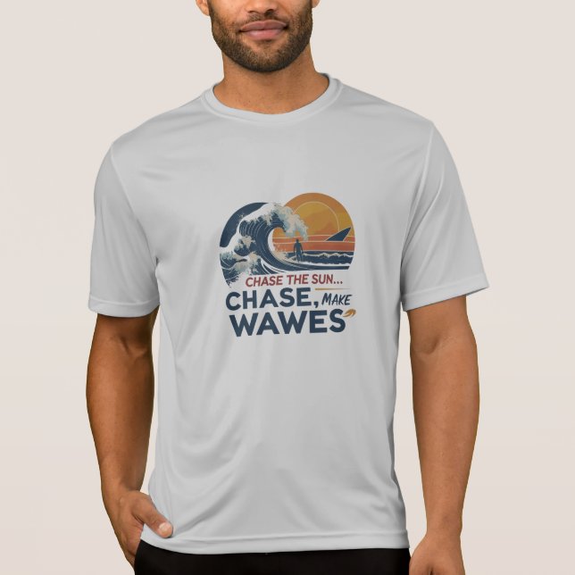 Camiseta Ride Bold - Persiga o Sol, Faça Ondas (Frente)