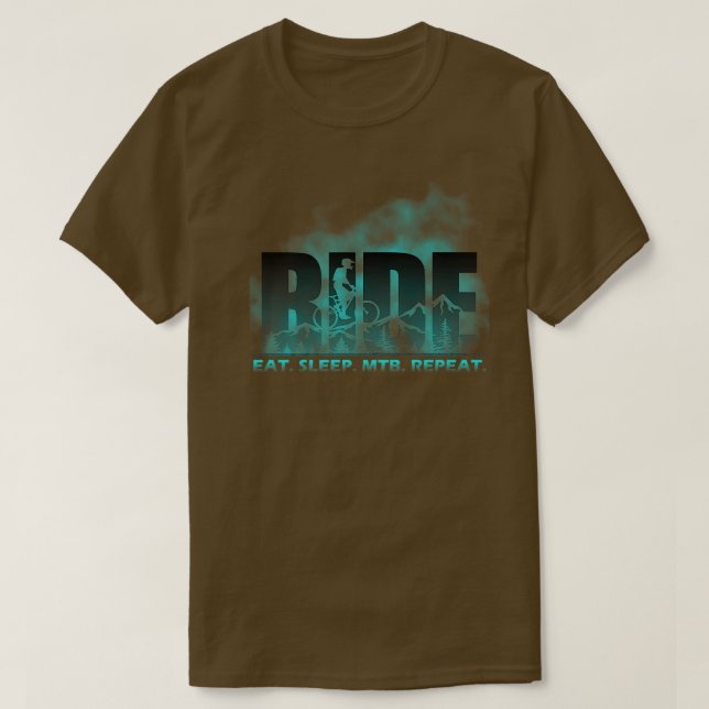 Camiseta Ride Comer Sono MTB Repeat Mountain Biking 978 (Frente do Design)