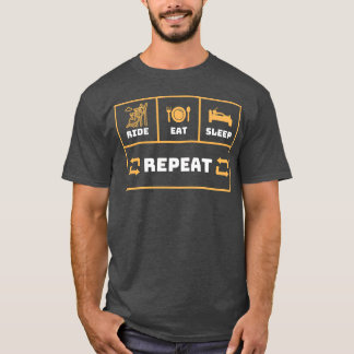 Camiseta Ride Eat Sleep and Repeat vintage