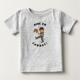 Camiseta Ride 'Em Cowboy (cabelo castanho)