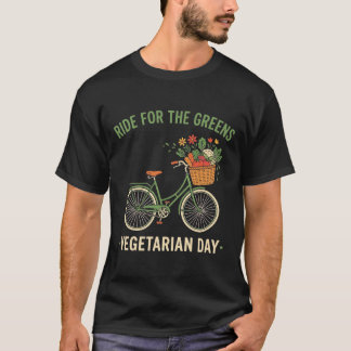 Camiseta Ride for the Greens Vegetarian Day Bicycle Vegetab