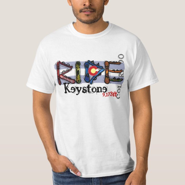 Camiseta Ride Keystone Colorado - valor tee (Frente)