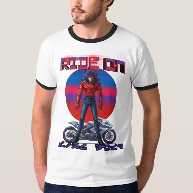 Camiseta Ride On Like wolf  (Frente)