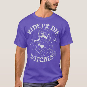 Camiseta Ride Ou Morra De Vassoura-De-Vaca-Vassoura Cauldro