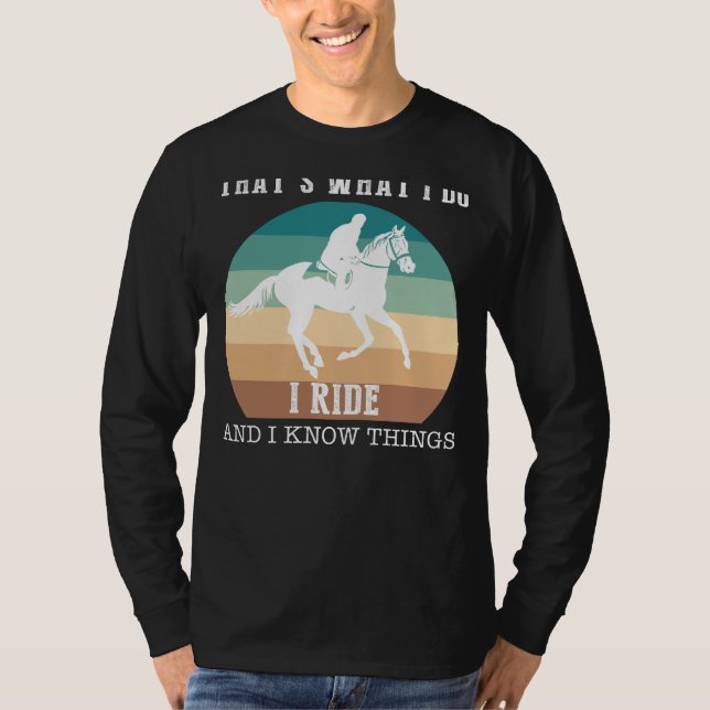 Camiseta Ride, Ria, Repita: É isso que eu faço, eu tomo cav (Frente)