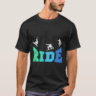 Camiseta Ride Snowboard Snowboarder Rapazes Snowboard