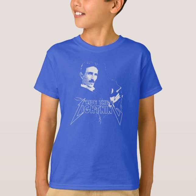 Camiseta Ride The Lightning Nikola Tesla (Frente)
