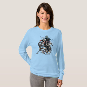 Camiseta Ride Wild   Capa longa feminina