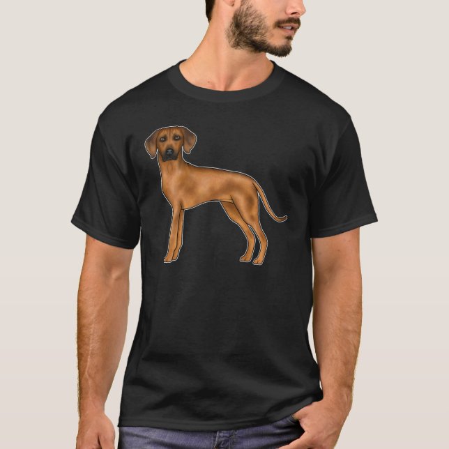 Camiseta Ridgeback Brown African Lionhound Cog (Frente)