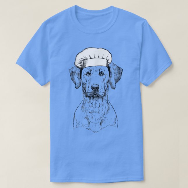 Camiseta Ridgeback Cachorro Cook Chef Cozinhar Engraçado (Frente do Design)