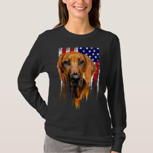 Camiseta Ridgeback Dog American Flag Usa Incrível