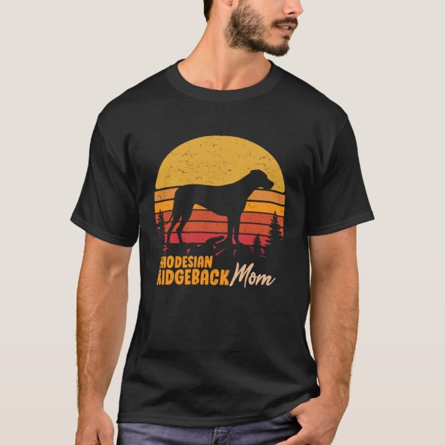 Camiseta Ridgeback Ridgeback Mama Vintage Retro Dog Wo (Frente)