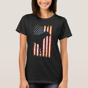 Camiseta Ridgeback, rodeia, silhueta, sinalizador americano