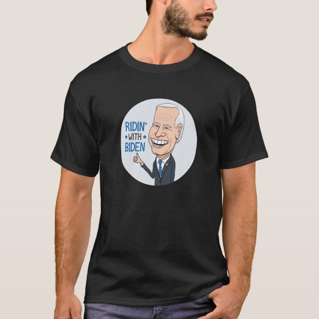 Camiseta Ridin' Com O Apoiante Biden Joe Biden (Frente)