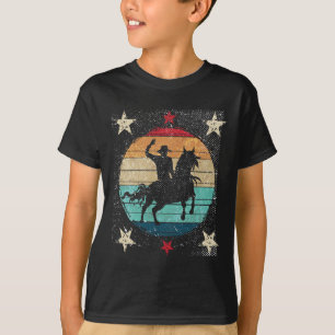 Camiseta Ridin Horseback País Anterior do Cavalo Ocidental