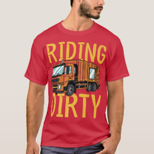Camiseta Riding Dirty - Trash Garbage Kids City Trash Truck