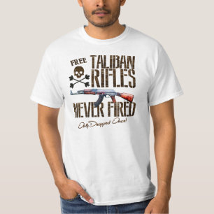 Camiseta Rifles livres - nunca ateados fogo, deixado cair
