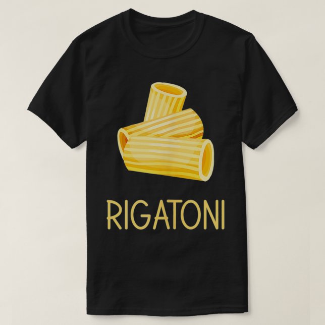 Camiseta rigatoni italian comida rigatoni (Frente do Design)