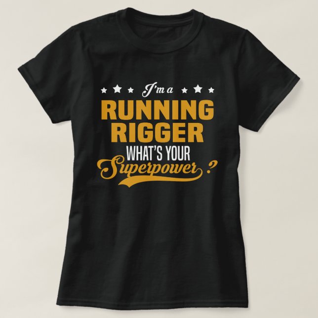 Camiseta Rigger em Execução (Frente do Design)