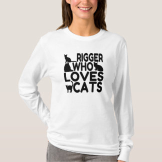 Camiseta Rigger Who Loves Cats