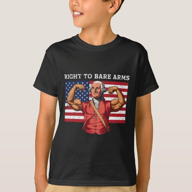 Camiseta Right To Bare Arms George Washington Bodybuilder G (Frente)
