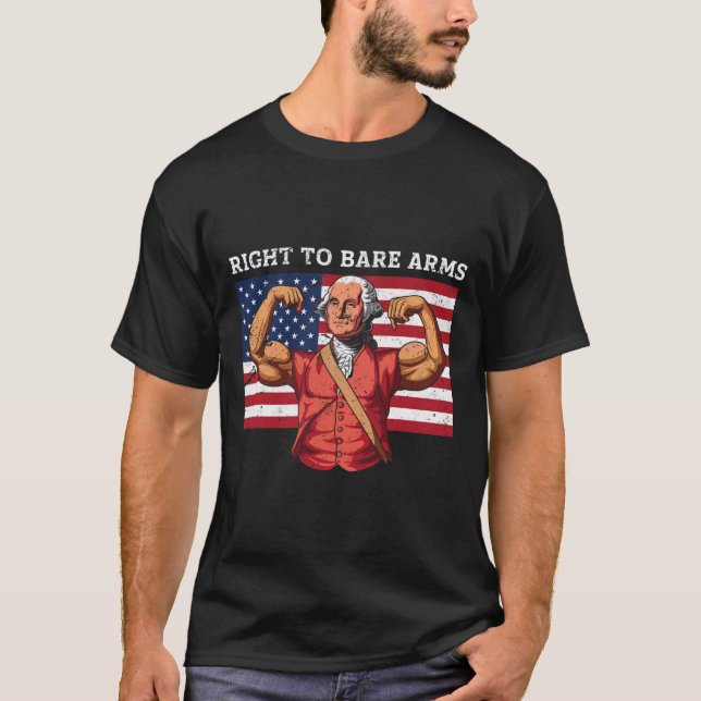 Camiseta Right To Bare Arms George Washington Bodybuilder G (Frente)