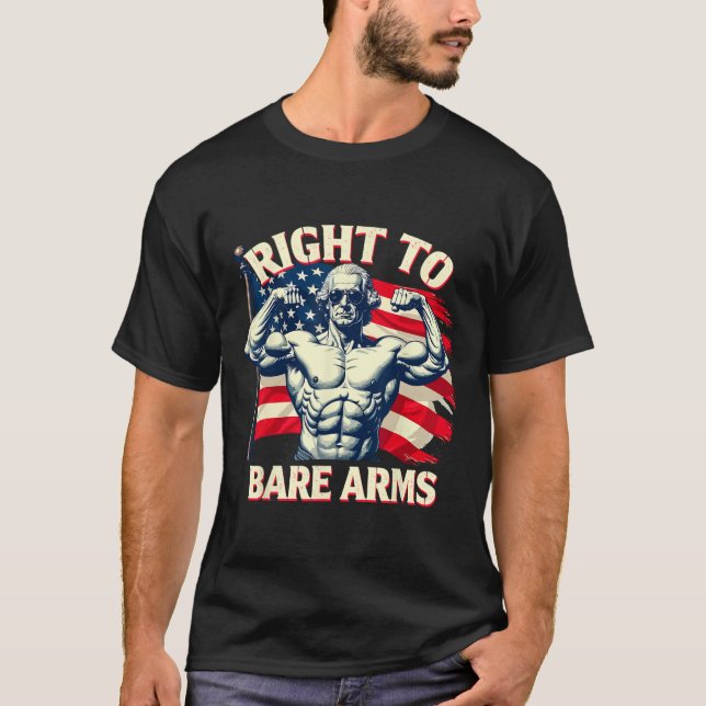 Camiseta Right To Bare Arms George Washington Bodybuilder G (Frente)