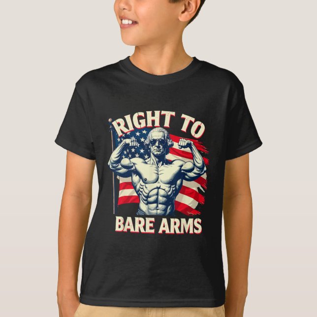 Camiseta Right To Bare Arms George Washington Bodybuilder G (Frente)