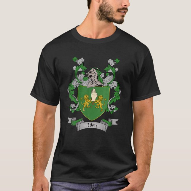 Camiseta Riley Casaco Of Arms | Riley Surname Family Crest (Frente)