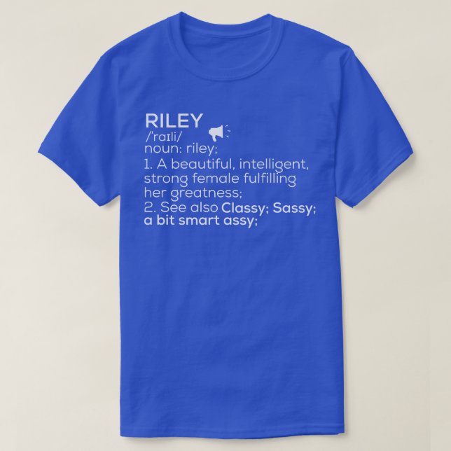 Camiseta Riley Name Riley Definition Riley Female Name Rile (Frente do Design)
