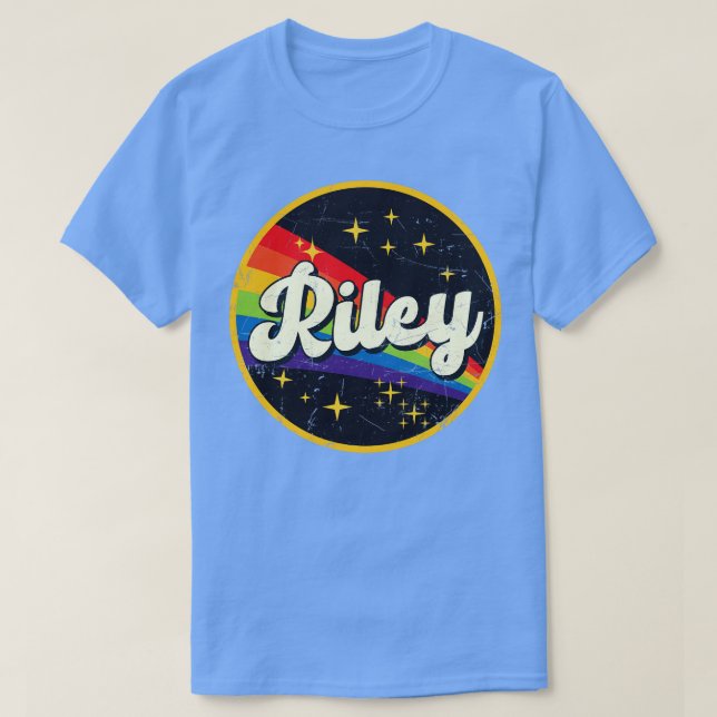 Camiseta Riley Rainbow In Space Vintage GrungeStyle (Frente do Design)