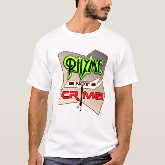 Camiseta Rima Não É Crime (Frente)