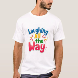 Camiseta Rindo até o fim - Design vibrante e divertida