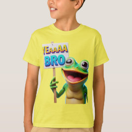 Camiseta Rindo de Froglet com um Sinal