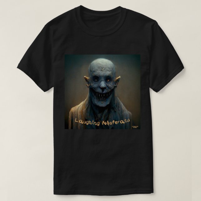 Camiseta Rindo de Nosferatu (Frente do Design)