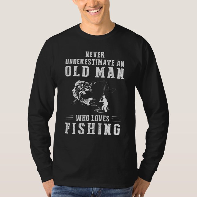 Camiseta Rindo nas gargalhadas: Velhos meios de pesca são p (Frente)