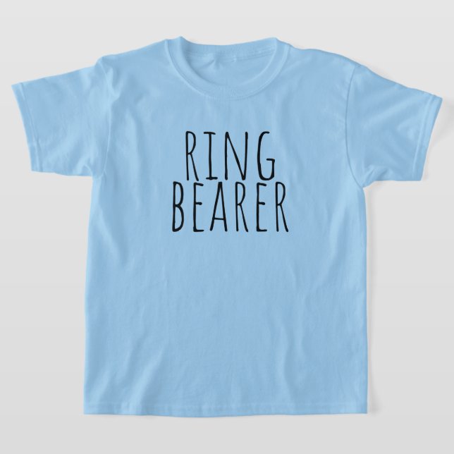 Camiseta Ring Bearer Bridal Party Wedding (Postura )