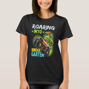 Camiseta Ring In Kindergarten Dinossaur T Rex Back to S