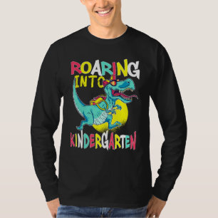 Camiseta Ring In Kindergarten T Rex Dinossaur Back To S