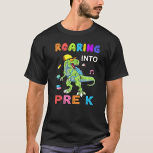 Camiseta Ring Pré K Dinossaur Rex De Volta Para Os Meninos