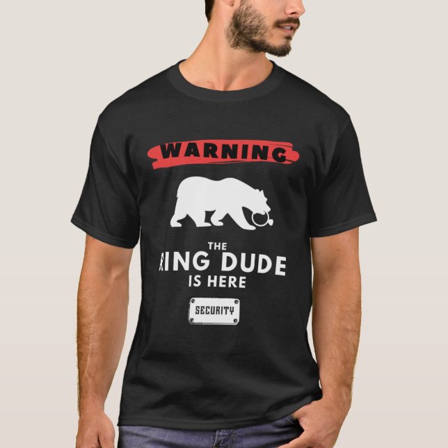Camiseta Ring Security  for Boy Ring Dude Bearer Wedding (Frente)